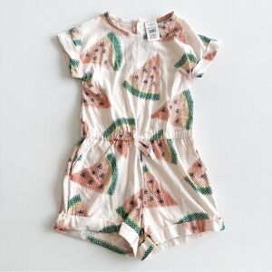 Baby Gap Romper Shorts Watermelon Print Little Girls 4 Toddler